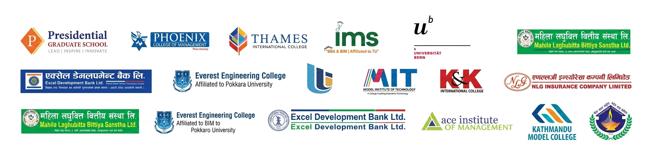Partner and client logos across Nepal